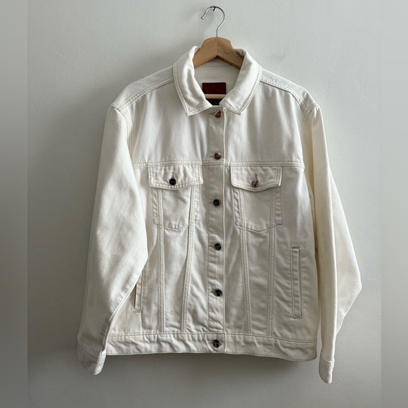 ANINE BING Size XS (oversized) Anine Bing Rory Jacket In Ecru White - Picture 11 of 16